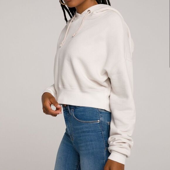 Good American White Cropped Hoody - Picture 3 of 10
